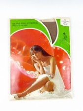 Vintage Seamless Stretch Panty Hose Sierra Brown Tall