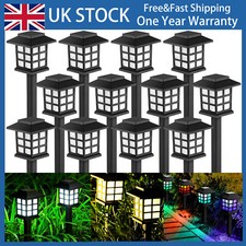 6/12PCS Solar LED Garden Lights Stake Post Patio Path Outdoor Pathway Lighting