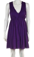 Alice + Olivia Womens Dress Size XS Purple Solid Sheath Above Knee Sleeveless