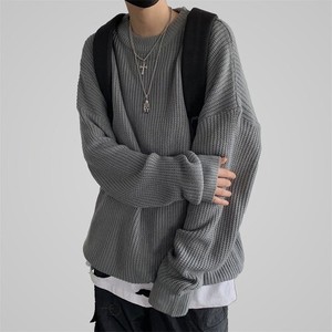 solid loose knit casual cardigan