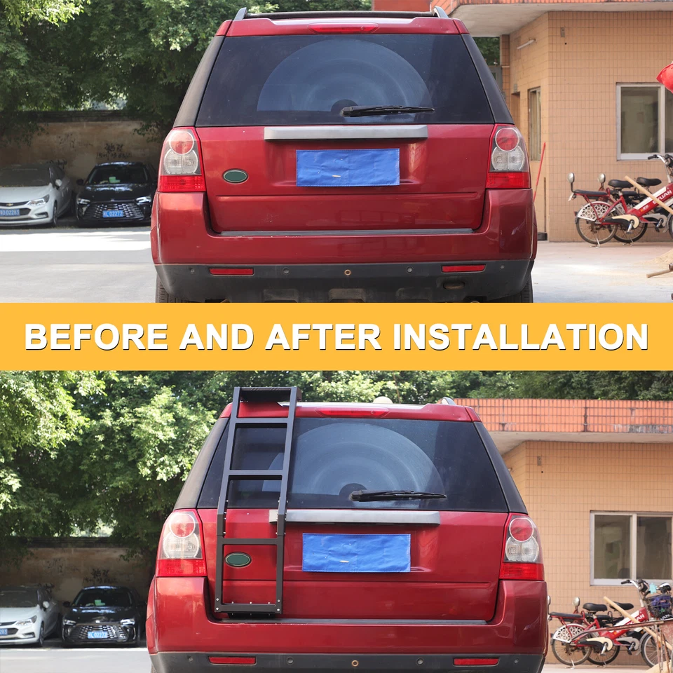 Alloy Tail gate Rack Roof Climbing Ladder For Land Rover Freelander 2 2007-2015 Foto 3 de 4