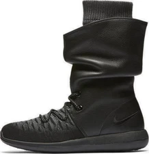 Nike Roshe Two Flyknit Hi 861708-001 Black/Dark Grey Wmn Sz 7.5 Boots 