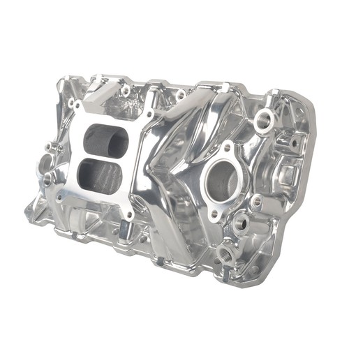 Colector de admisión de aluminio pulido para bloque pequeño Chevy 305 327 350 383 55-86 - Imagen 4 de 8