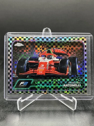 2024 Topps Chrome Formula 1 F1 Andrea Kimi Antonelli Checker Flag #94 (A)