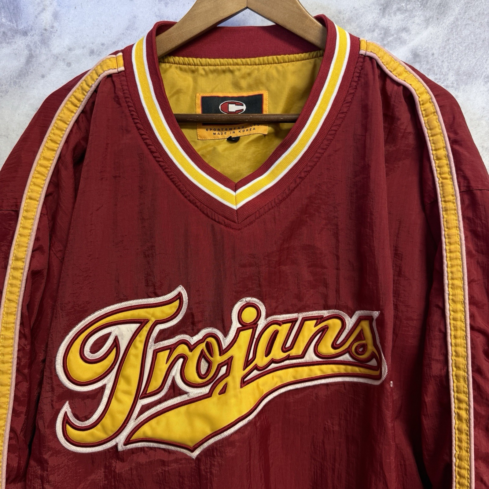 USC Trojans Pullover Windbreaker Jacket Mens Larg… - image 1