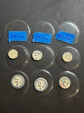 LOT OF 9 GLASS POCKET WATCH CRYSTALS SIZE 15 REPLACEMENT PARTS