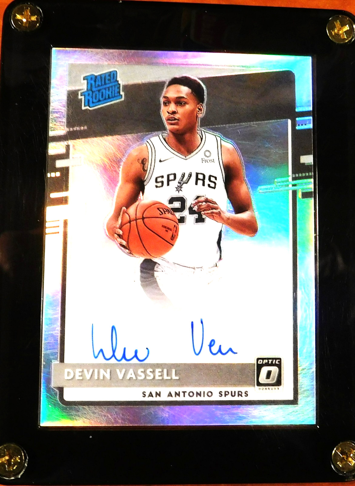 2020-21 Donruss Optic DEVIN VASSELL Silver Prizm Autograph Rookie Card #161 Mint