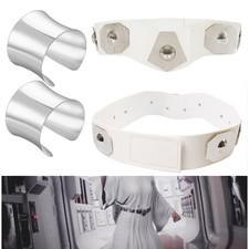 Princess Leia Belt Leia Organa Cosplay Leather White Belts Armband 2  Halloween