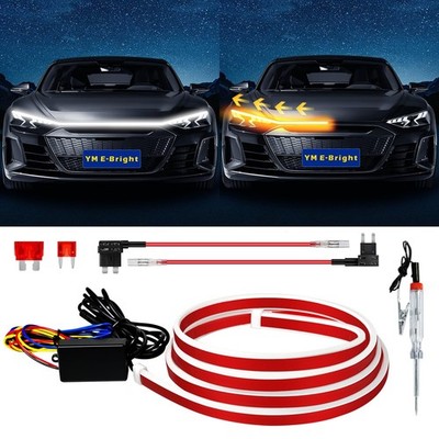 Dynamic Scan Start Up Hood Light Strip Flowing Turn Signal Lights..