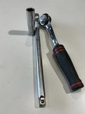 AmPro Lot Of 3 Hand Tools 72 Tooth Ratchet Rubber Grip With Extension And Socket