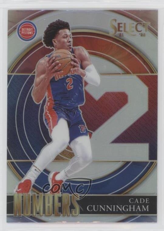2021-22 Panini Select Select Numbers Silver Prizm Cade Cunningham #40 1cw4