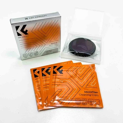 K&F CONCEPT Variabler ND Filter 62mm Slim Variabler Graufilter ND2-400, HMC Filter Neutral