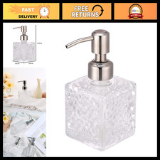 Elegant Clear Crystal Soap Dispenser with Stainless Steel Pump - Refillable Hand