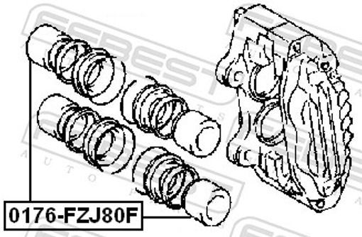 Fits FEBEST 0176-FZJ80F FRONT CALIPER PISTON