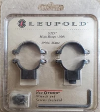 Leupold STD Scope Rings ! HIGH .900 ! Matte! Part # 49904 ! New Old Stock !