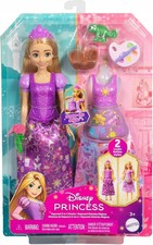 Disney Princess Rapunzel Puppe JBG09 Mattel Barbie 2 in 1 Stories