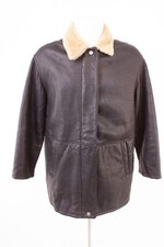 JOOP! Herren Lammfelljacke ECHT Leder Mantel Gr. 25 (Kurzgröße) Braun TOP