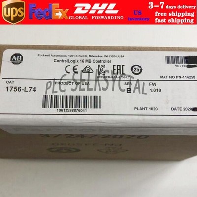 1756-L74 /B ControlLogix Logix5574 Processor 16MB 1756L74 US Free Tax