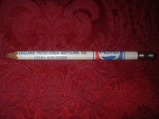 VINTAGE WOOD PENCIL PEPSI COLA BOTTLING COMPANY CLEVELAND OHIO SODA POP LOGO ~NR