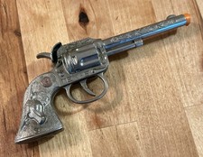 Vintage Hubley TEXAS Cap Gun Single Shot Diecast Steer Grips 1pc WORKS