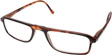Calabria 616 Rectangular Reading Glasses 4.00 Tortoise Havana Men Women Designe