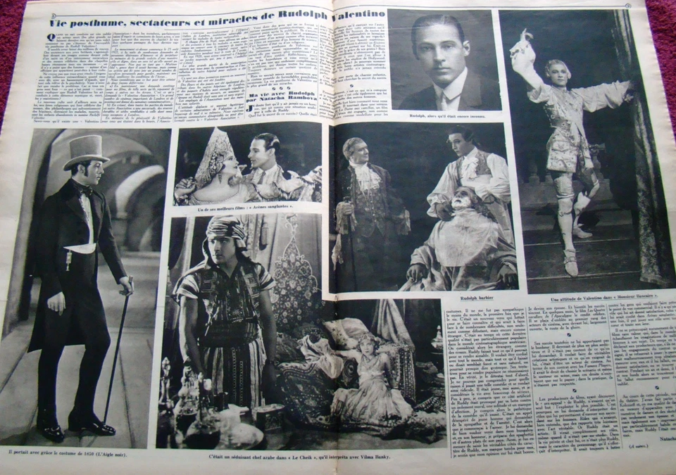 RUDOLPH VALENTINO COVER + story for Pour Vous (4/3/30) movies  Norma Shearer - Image 3 of 4