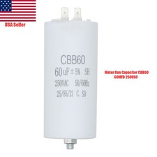 60MFD Motor Run Capacitor 250VAC 250V AC 60MFD CBB60 W/Fix Stud 25/85/21