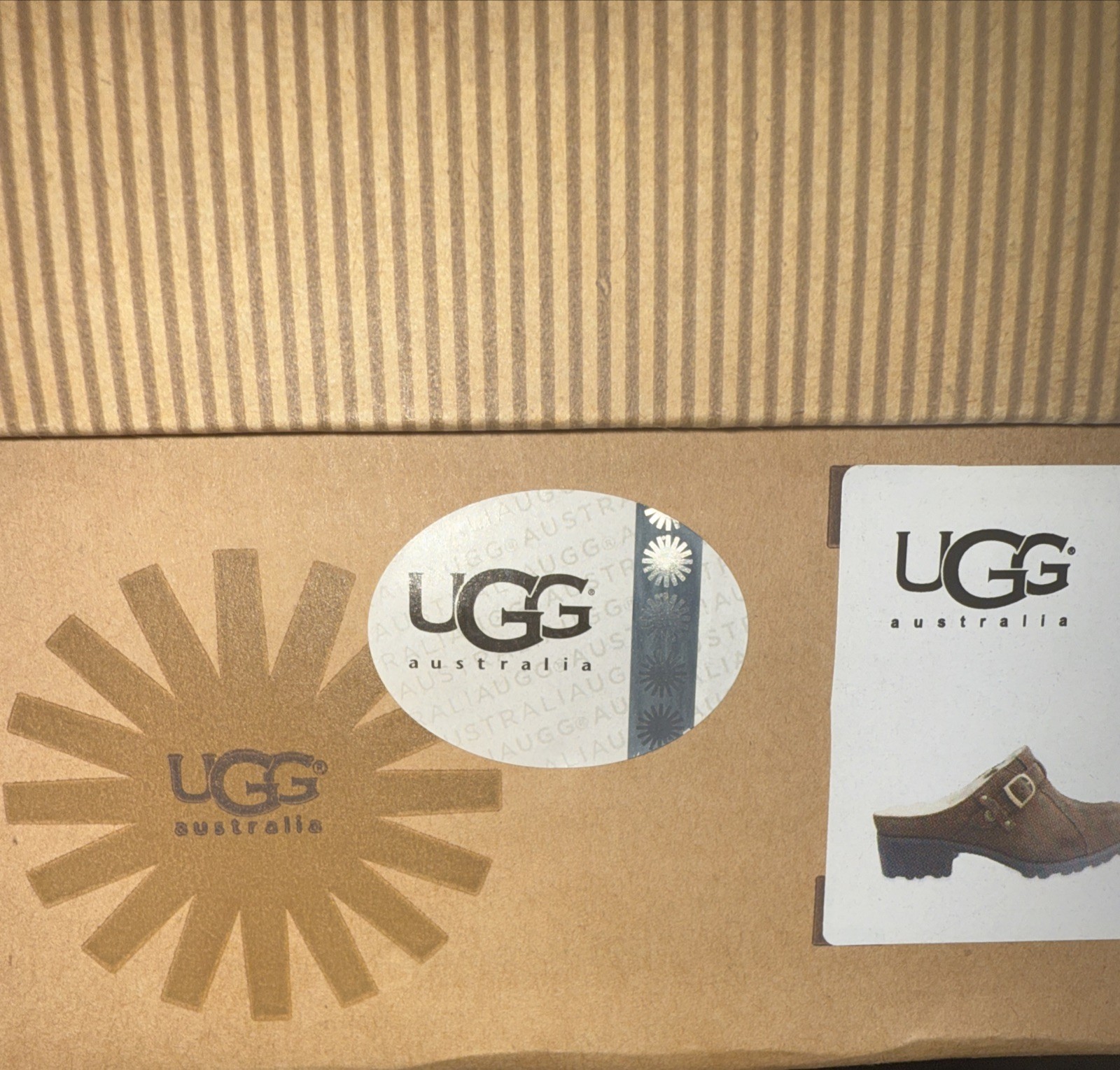 Ugg Lila Espresso Brown Clogs Sz 8.5 Brand New In Box  Packing Authenticate Card image 5