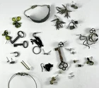 Mixed Vintage Costume Jewelry Lot 14 Earrings + Old Keys Octopus Goth Repair