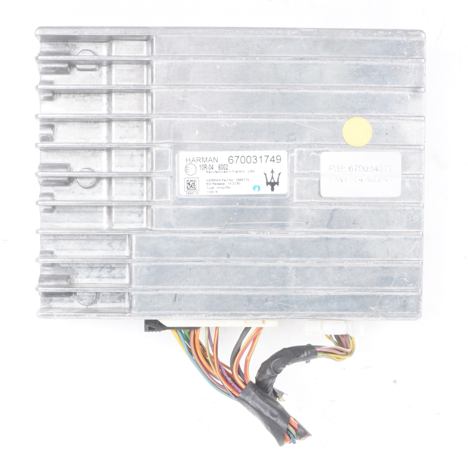 2014 Maserati Ghibli Radio Sound Audio Amplifier Control Module OEM