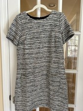 Ann Taylor LOFT tweed Dress Front Pockets Medium (M)