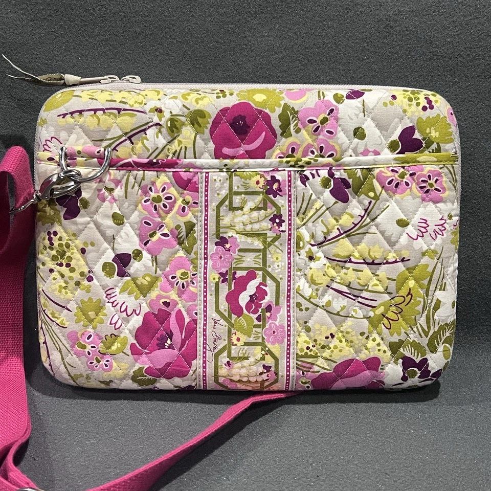 Vera Bradley Floral Tablet Portafolio Estuche Rígido "Make Me Blush" iPad Bolso de Hombro Foto 2 de 4