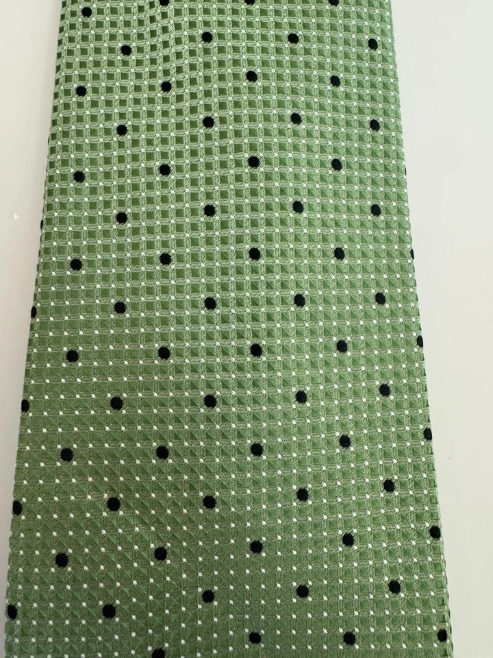 Stafford Men’s Silk Tie Green Tailored Culture - Image 2 of 3