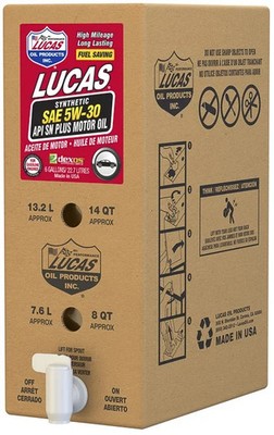 Lucas Oil 18005 Synthetic Motor Oil SAE 5W-30, 6 Gallon Bag In a Box