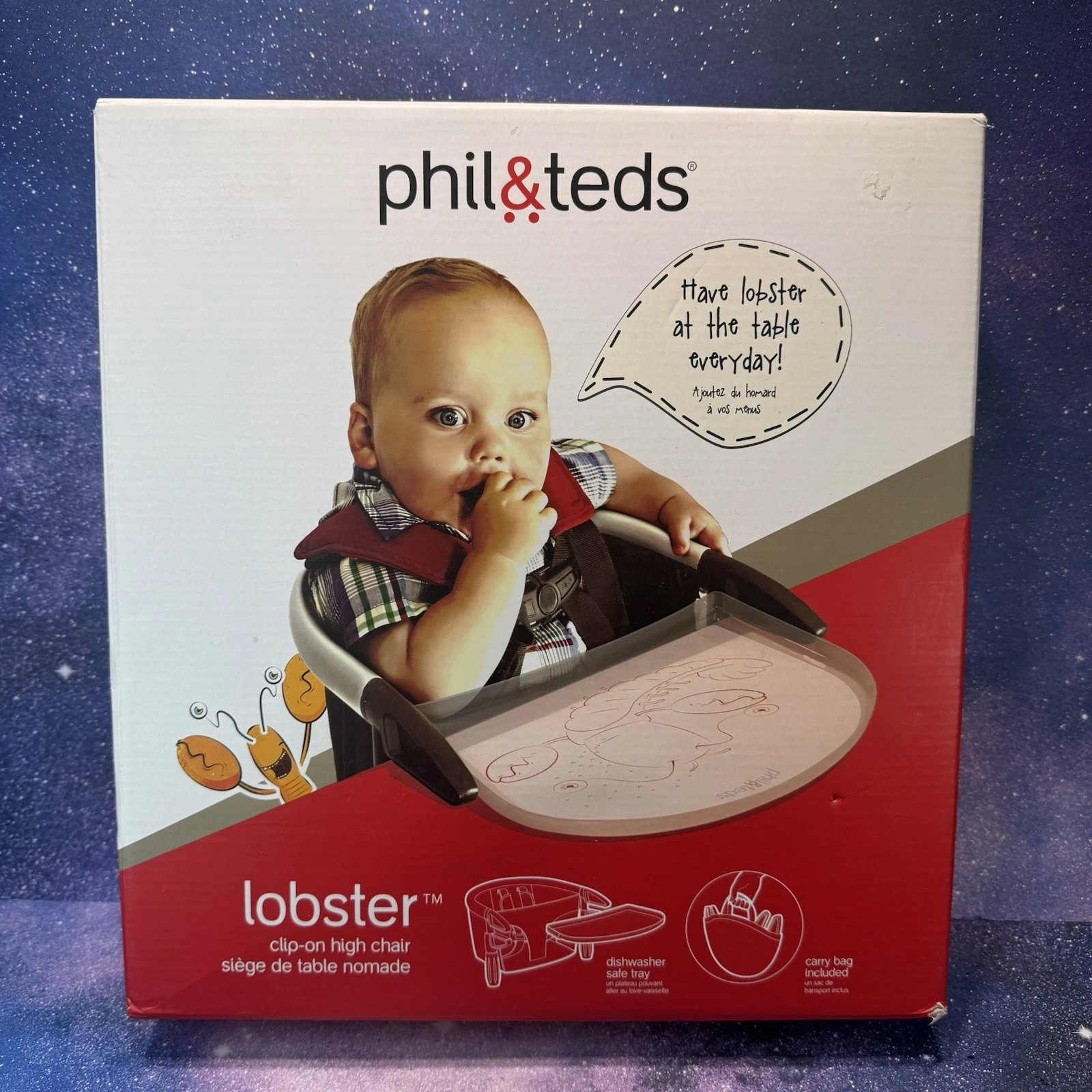 phil&teds Lobster™ Portable Clip-On High Chair in Red
Opens in a new window or tab
