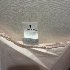 Vtg 80s NWT Delicates Pink Lace Trim 2-piece Babydoll Lingerie Set Size L READ