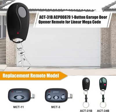 2PC For Linear MegaCode Block Coded Key Ring Transmitter, 1-Channel (ACT-31B)