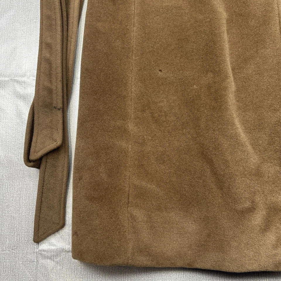 Vintage Flemington Furs Wool Cashmere Coat Brown Belted Full Length Made USA M - Image 3 of 4