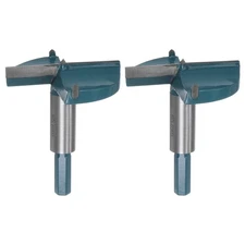 2pcs Forstner Drill Bit 65mm (2-9/16") Carbide Wood Hinge Hole Opener Hex Shank