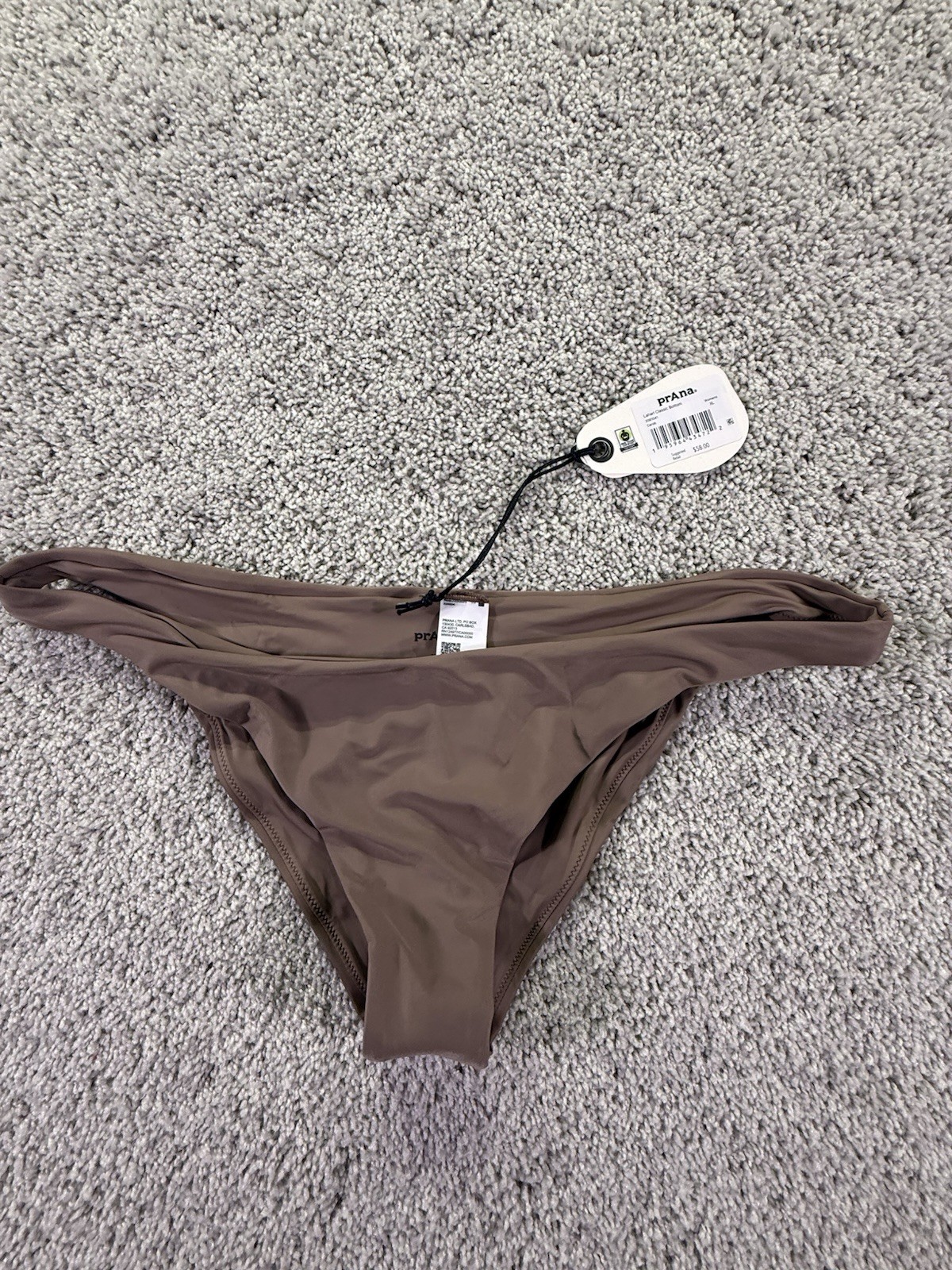 NWT Prana Lahari Classic Swim Bottom Size XL Carob Brown