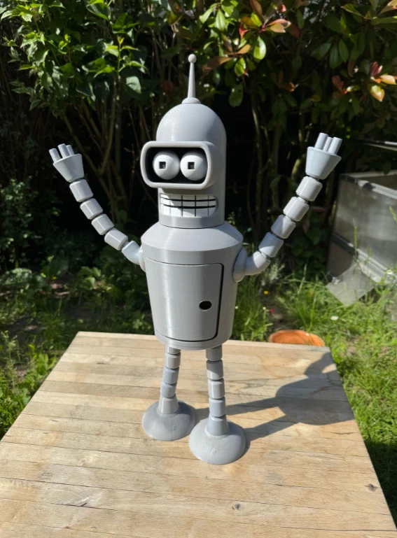 Bender Figur aus Futurama – ca. 60 cm groß – mit Licht & geheimer Klappe - Bild 2 von 4