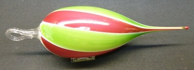 Stephen Cressey Art-Glass Holiday Sculpture Red Green Candy Apple Drop Ornament