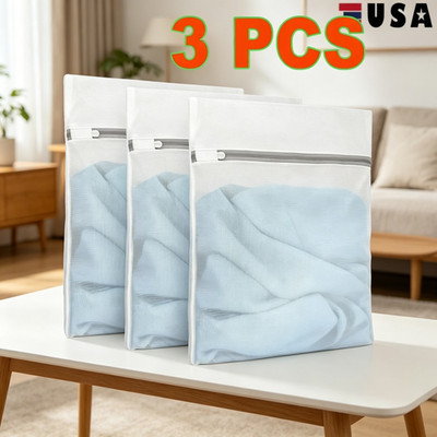 3Zipped Wash Bag Mesh Net Laundry Washing Machine Lingerie Underwear Bra Socks==