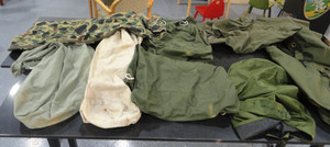 LOT OF 8 US Military Sea Bag Olive Drab KOREA VIETNAM Canvas Duffel Propper