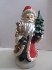 Santa Claus Christmas Polystone 7" Figure Tree 812118 Vintage