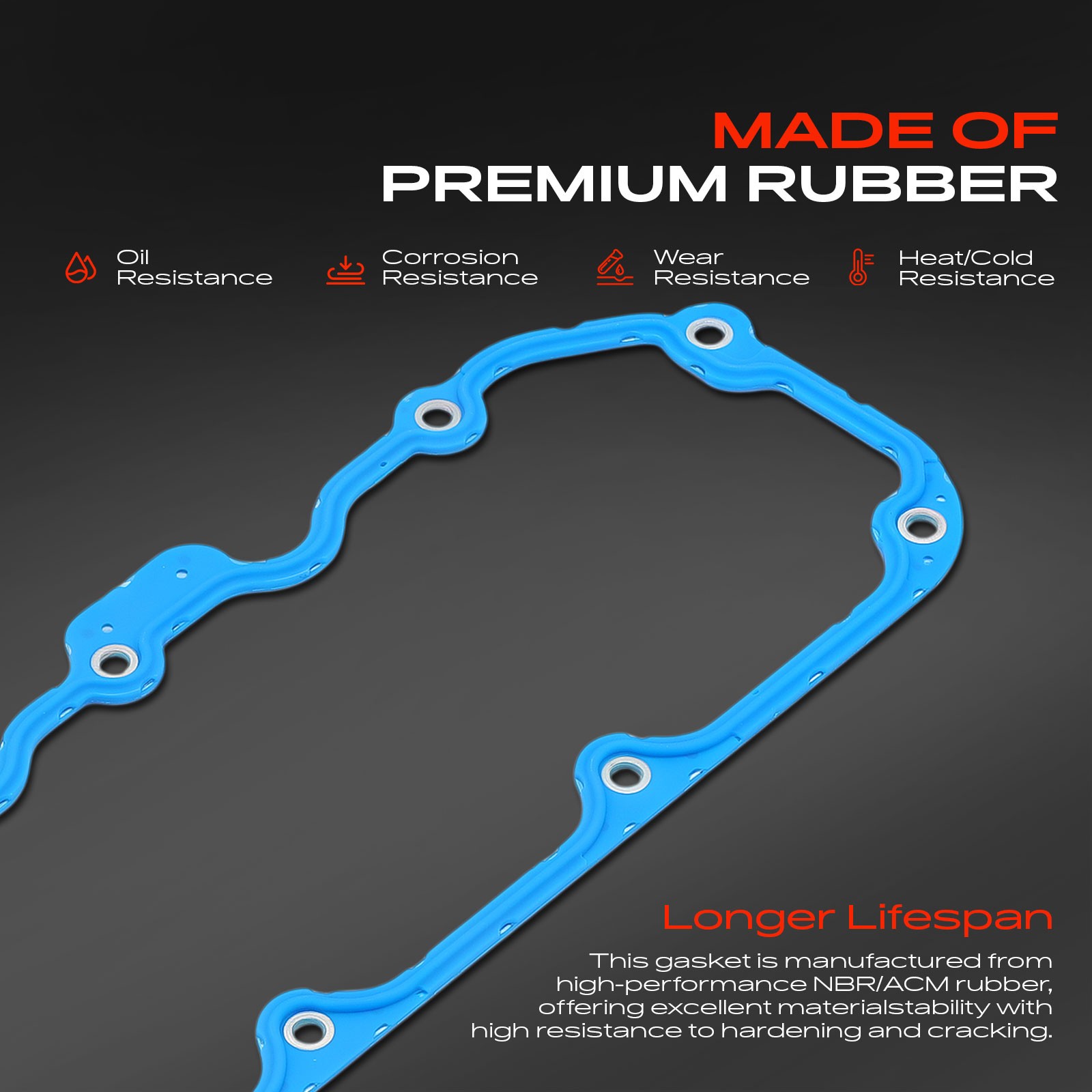 Engine Valve Cover Gasket for Jeep Wrangler 97-02 Cherokee Dodge Dakota L4 2.5L