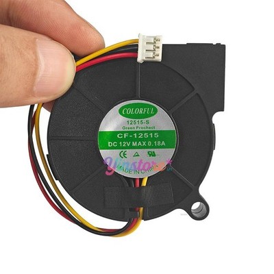 1 Pc. New COLORFUL CF-12515 Turbo Cooling Fan 5015 DC12V 0.18A 3Pin