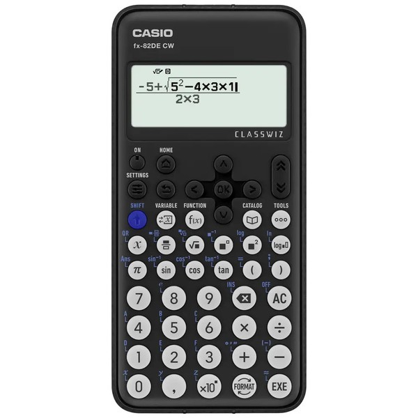 Casio FX-82DE CW Technisch Wissenschaftlicher Rechner Schwarz Display (Stellen):-image