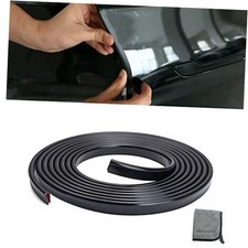 16.4ft 5m Car Door Edge Guards Black Self-Adhesive PVC, U 16-2/5Ft black
