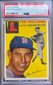 1954 Topps Baseball #250 Ted Williams PSA 1.5 Vintage Boston Red Sox